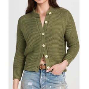 Alex Mill Nico Chunky Cardigan Green Knit Sweater, XL (B4)